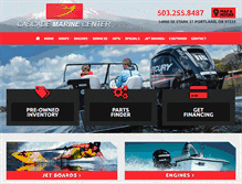 Tablet Screenshot of cascademarinecenter.com